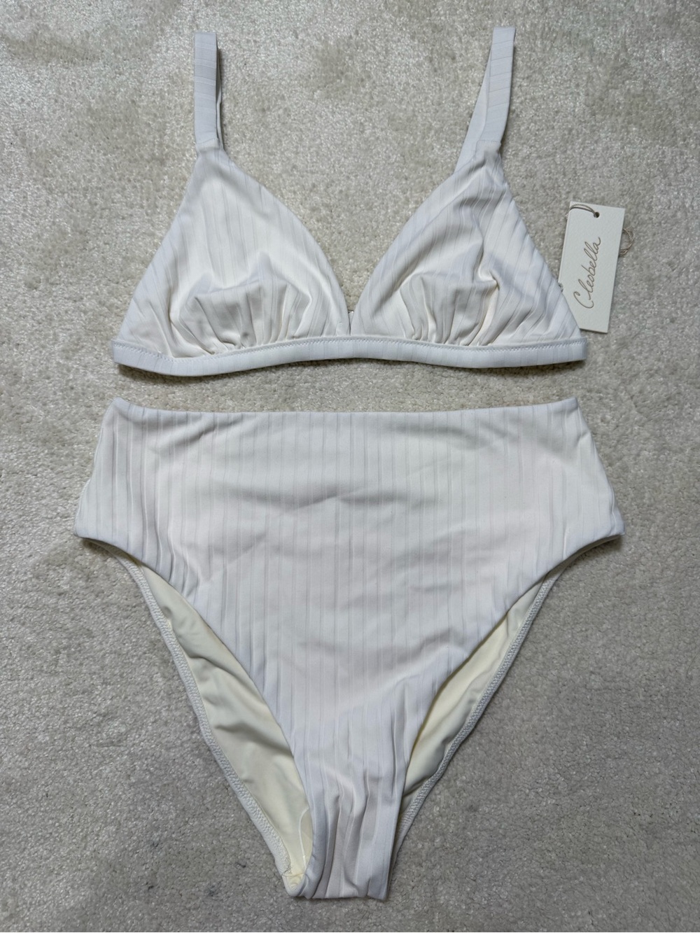 Cleobella Swim SET Katina Top Kimber Bikini Bottom Ivory Size Large - Picture 3 of 7